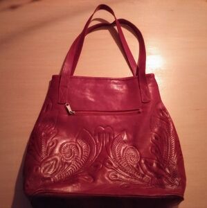Vintage Red Leather Portuguese Purse- like New!